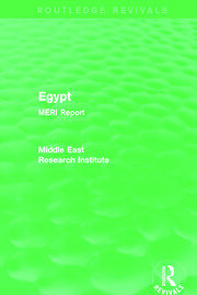 Egypt (Routledge Revival): MERI Report book cover
