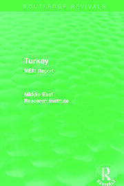 Turkey (Routledge Revival): MERI Report book cover