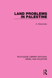 Land Problems in Palestine book cover