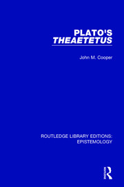 Plato's Theaetetus book cover