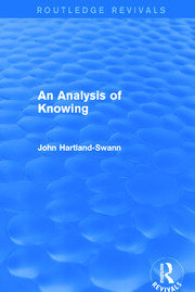 An Analysis of Knowing book cover