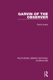 Garvin of the Observer book cover