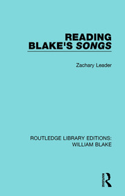 Reading Blake's Songs book cover
