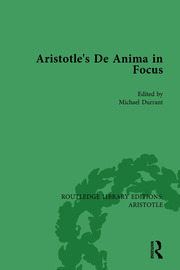 Aristotle's De Anima in Focus book cover
