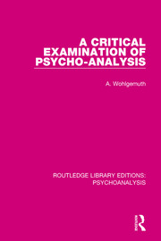 A Critical Examination of Psycho-Analysis book cover
