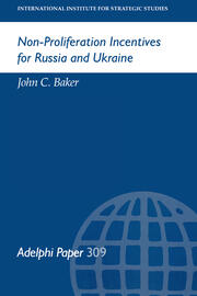 Non-Proliferation Incentives for Russia and Ukraine book cover