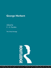 George Herbert: The Critical Heritage book cover