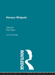 Horace Walpole: The Critical Heritage book cover
