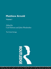Matthew Arnold: The Critical Heritage Volume 1 Prose Writings book cover