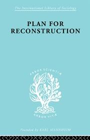 Plan for Reconstruction book cover