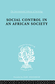 Social Control in an African Society book cover