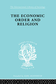 The Economic Order and Religion book cover