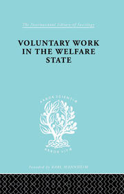 Voluntary Work in the Welfare State book cover