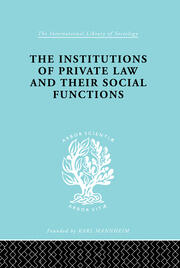 Inst Of Private Law    Ils 208 book cover