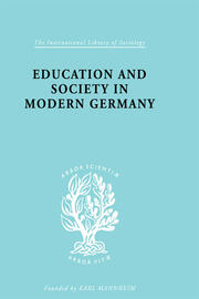 Education & Society in Modern Germany book cover