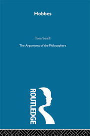 Hobbes: The Arguments of the Philosophers book cover