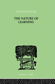 The Nature of Learning: In Its Relation to the Living System book cover