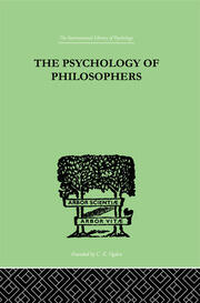 The Psychology Of Philosophers book cover