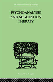 Psychoanalysis And Suggestion Therapy book cover