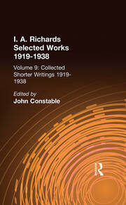 Collected Shorter Writings V9 book cover