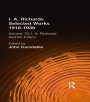 I A Richards & His Critics V10 book cover
