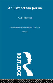 An Elizabethan Journal      V1 book cover