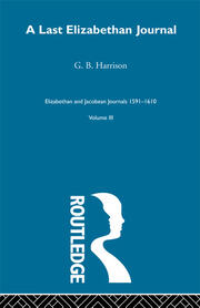 A Last Elizabethan Journal  V3 book cover