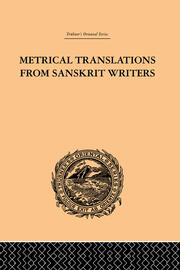 Metrical Translations from Sanskrit Writers book cover
