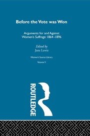 Before the Vote was Won book cover