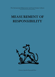 Measurement of Responsibility: A study of work, payment, and individual capacity book cover
