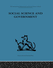 Social Science and Government: Policies and problems book cover