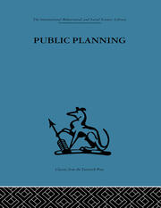 Public Planning: The inter-corporate dimension book cover