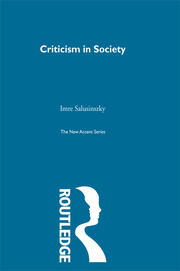 Criticism in Society book cover