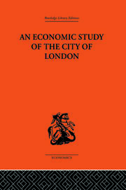 An Economic Study of the City of London book cover