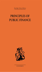 Principles of Public Finance book cover
