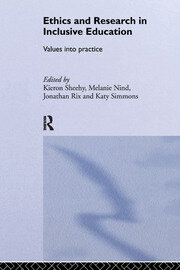 Ethics and Research in Inclusive Education: Values into practice book cover
