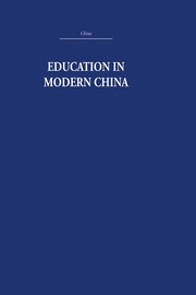 Education in Modern China book cover