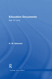 Education Documents: ENGLAND AND WALES 800 TO 1972 book cover