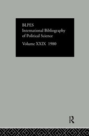 Ibss Poli Sci 29 1980 book cover