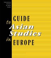 Guide to Asian Studies in Europe book cover