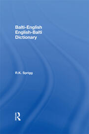 Balti-English English-Balti Dictionary book cover