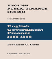English Public Finance: English Government Finance book cover