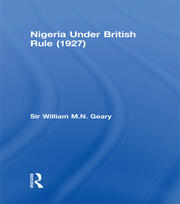 Nigeria Under British Rule (1927) book cover