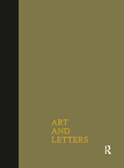 Art & Letters July-Winter 1918: 2 Volumes book cover