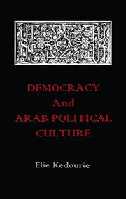 Democracy and Arab Political Culture book cover