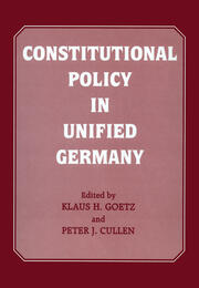 Constitutional Policy in Unified Germany book cover