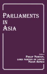 Parliaments in Asia book cover