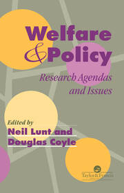 Welfare And Policy: Research Agendas and Issues book cover
