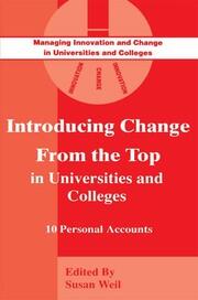 Introducing Change from the Top in Universities and Colleges: Ten Personal Accounts book cover