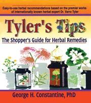 Tyler's Tips: The Shopper's Guide for Herbal Remedies book cover